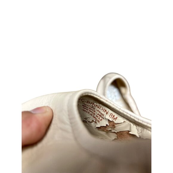Vince Camuto Womens Leather Ballet Flats Size 8M Beige Elastic Slip-On - Picture 6 of 7